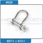Manille Inox plate avec oeillet